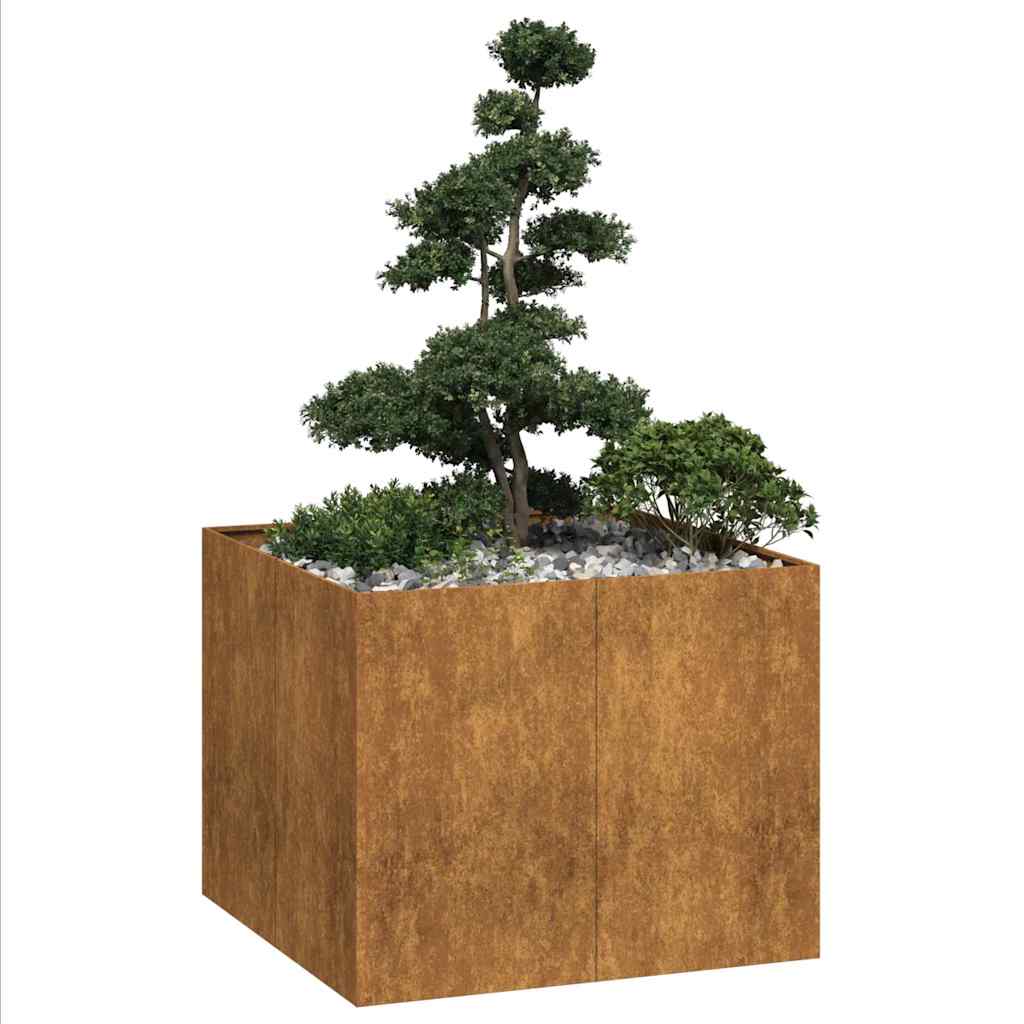 Fioriera Arrugginita In Acciaio Corten Acciaio Corten/Marrone