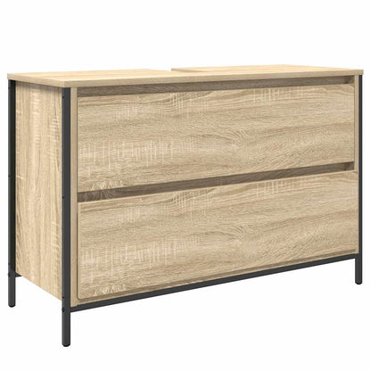 Mobile Lavabo Da Bagno Con Cassetti Rovere Sonoma 90X34,5X60 Cm