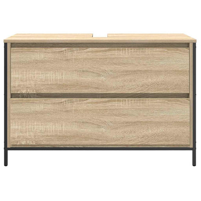 Mobile Lavabo Da Bagno Con Cassetti Rovere Sonoma 90X34,5X60 Cm