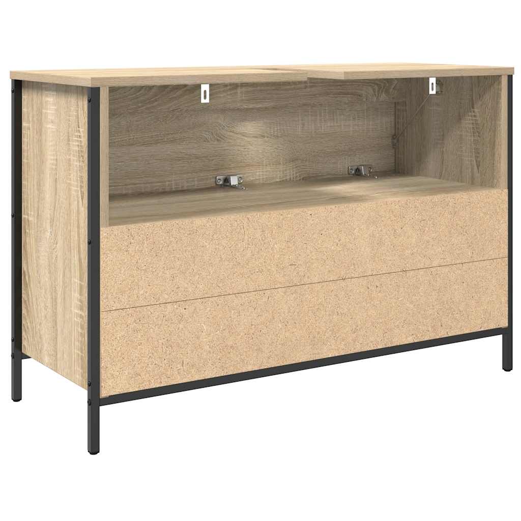 Mobile Lavabo Da Bagno Con Cassetti Rovere Sonoma 90X34,5X60 Cm