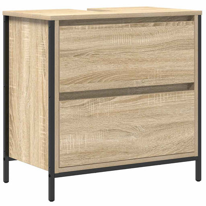 Mobile Lavabo Da Bagno Con Cassetti Rovere Sonoma 60X34,5X60 Cm