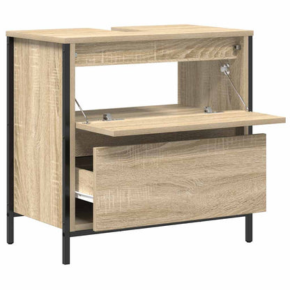 Mobile Lavabo Da Bagno Con Cassetti Rovere Sonoma 60X34,5X60 Cm