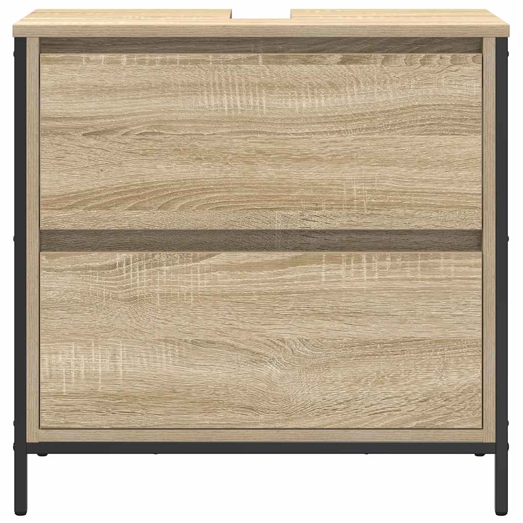 Mobile Lavabo Da Bagno Con Cassetti Rovere Sonoma 60X34,5X60 Cm