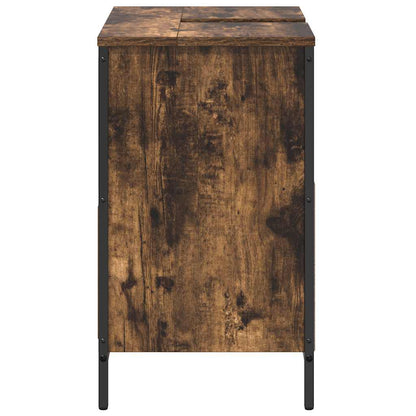 Mobile Lavabo Da Bagno Con Cassetti Rovere Fumo 60X34,5X60 Cm