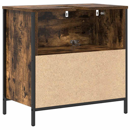 Mobile Lavabo Da Bagno Con Cassetti Rovere Fumo 60X34,5X60 Cm