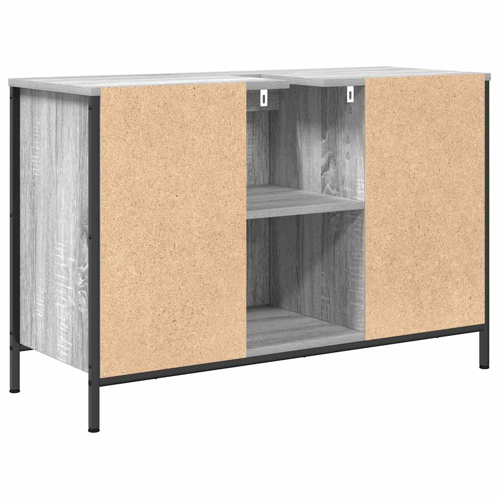 Mobile Lavabo Con Cassetti Grigio Sonoma 90X34,5X60 Cm