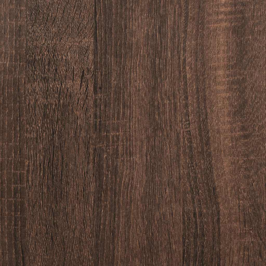 Pensile Da Bagno Con Specchio Rovere Marrone 60X21X60 Cm
