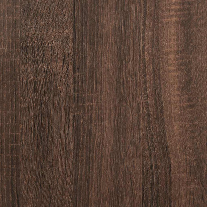 Pensile Da Bagno Con Specchio Rovere Marrone 60X21X60 Cm