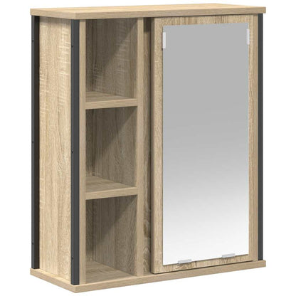Pensile Da Bagno Con Specchio Rovere Sonoma 50X21X60 Cm