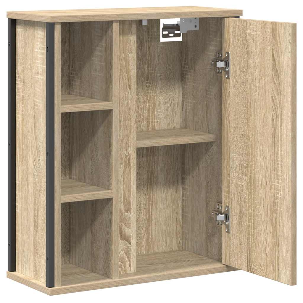 Pensile Da Bagno Con Specchio Rovere Sonoma 50X21X60 Cm