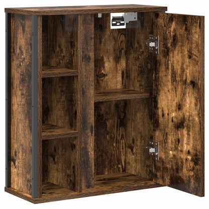Pensile Da Bagno Con Specchio Rovere Fumo 50X21X60 Cm