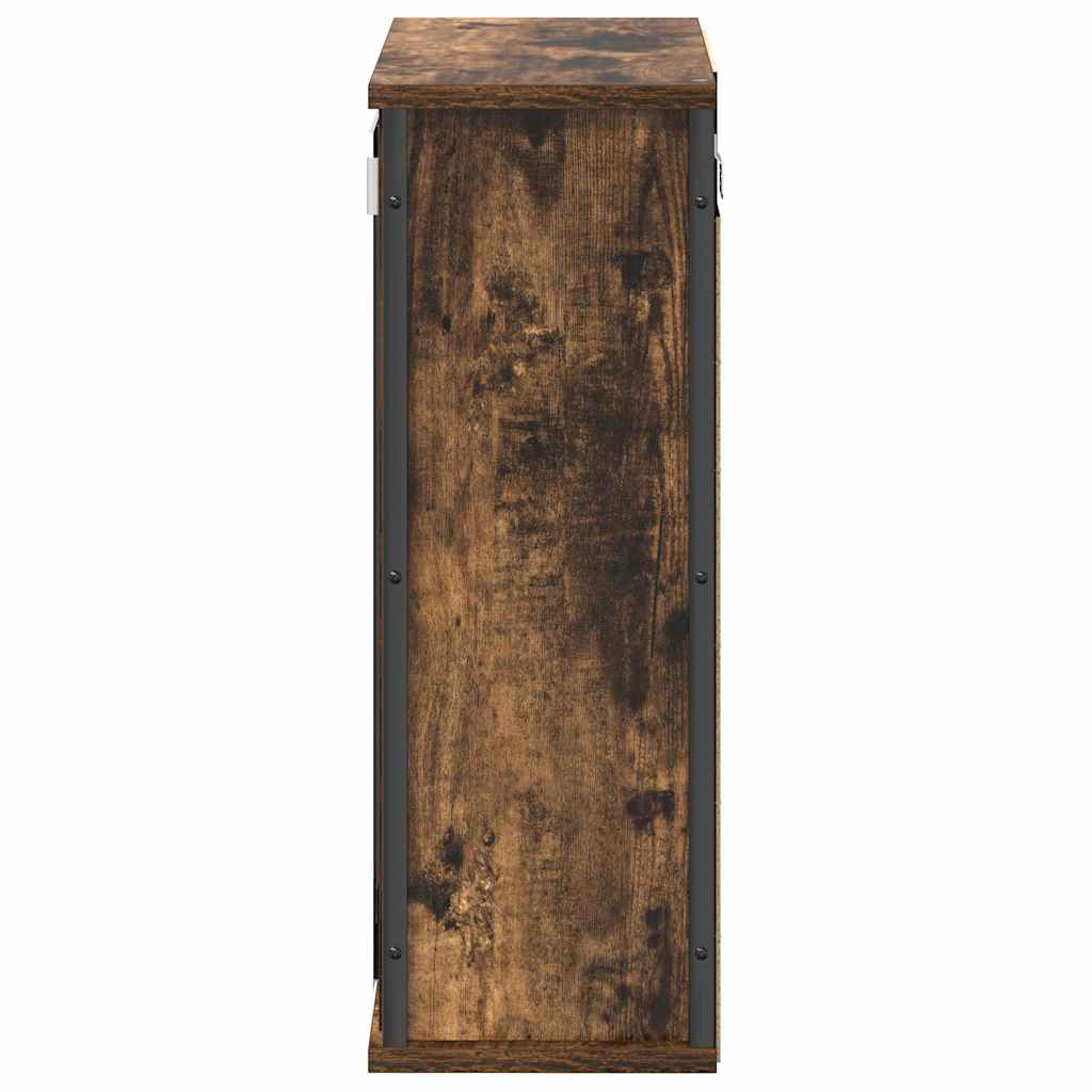 Pensile Da Bagno Con Specchio Rovere Fumo 50X21X60 Cm