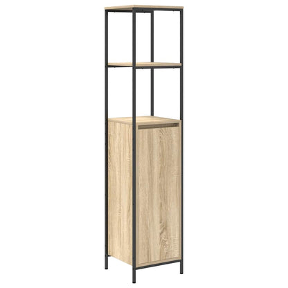 Mobile Da Bagno Con Ripiani Rovere Sonoma 36X35X165 Cm