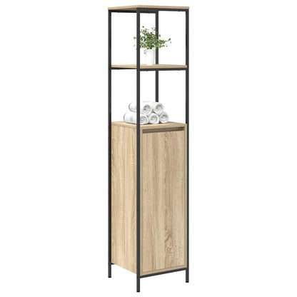 Mobile Da Bagno Con Ripiani Rovere Sonoma 36X35X165 Cm