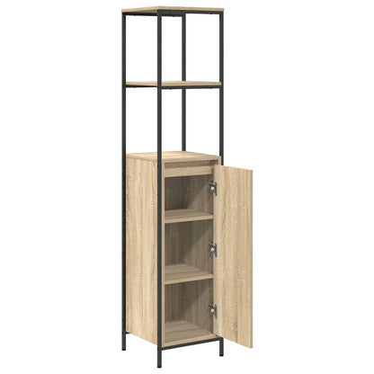Mobile Da Bagno Con Ripiani Rovere Sonoma 36X35X165 Cm