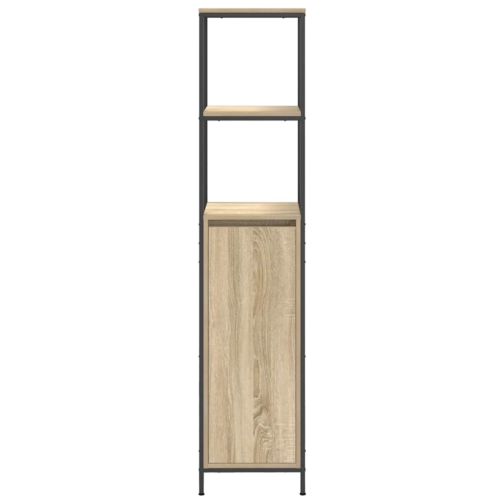 Mobile Da Bagno Con Ripiani Rovere Sonoma 36X35X165 Cm