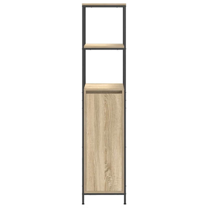 Mobile Da Bagno Con Ripiani Rovere Sonoma 36X35X165 Cm