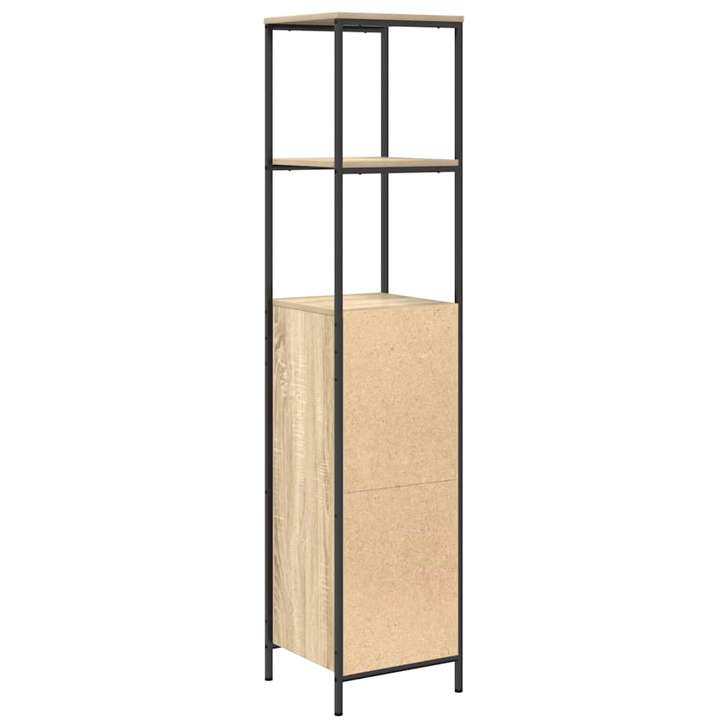 Mobile Da Bagno Con Ripiani Rovere Sonoma 36X35X165 Cm