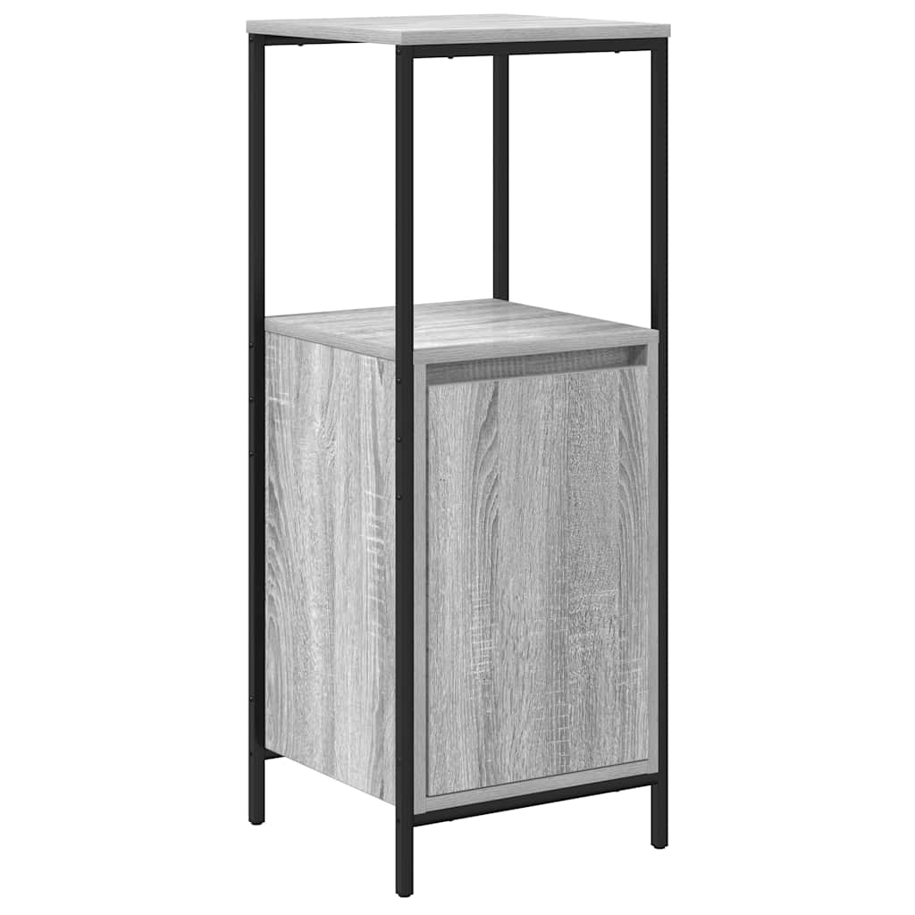 Mobile Da Bagno Con Ripiani Grigio Sonoma 36X35X95 Cm