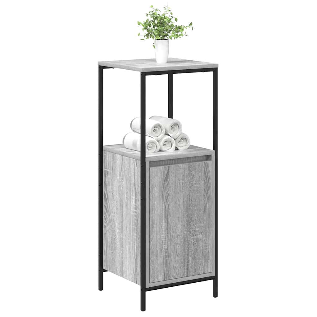 Mobile Da Bagno Con Ripiani Grigio Sonoma 36X35X95 Cm