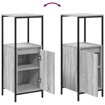 Mobile Da Bagno Con Ripiani Grigio Sonoma 36X35X95 Cm