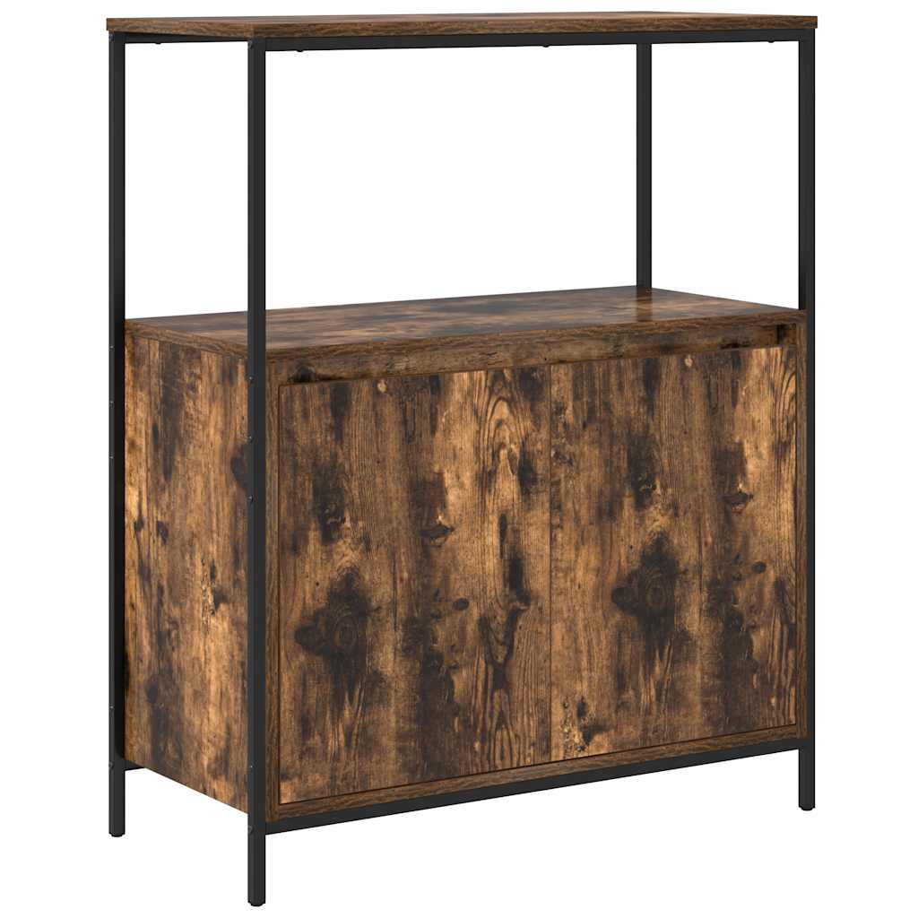 Mobile Da Bagno Con Ripiani Rovere Fumo 76,5X35X95 Cm