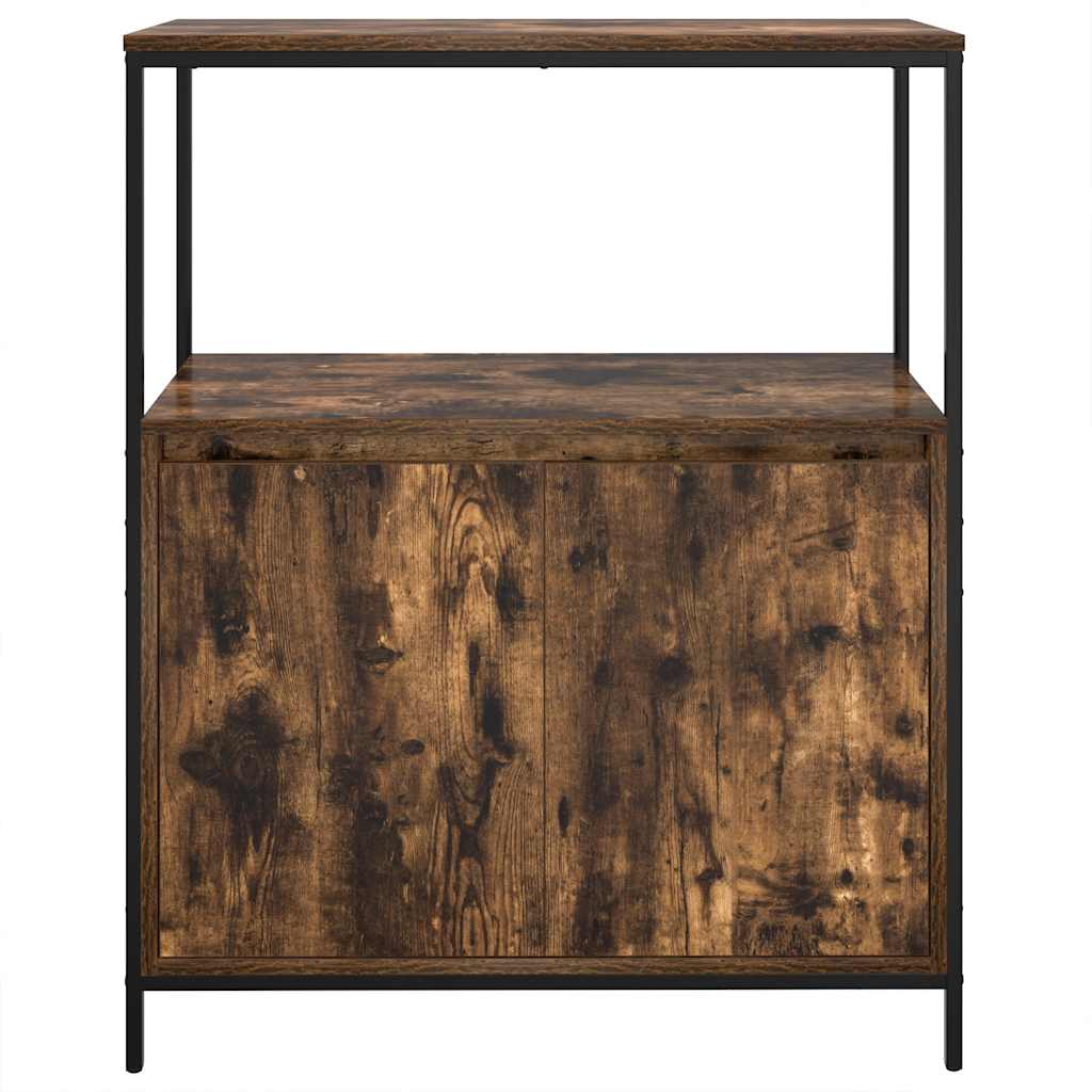 Mobile Da Bagno Con Ripiani Rovere Fumo 76,5X35X95 Cm