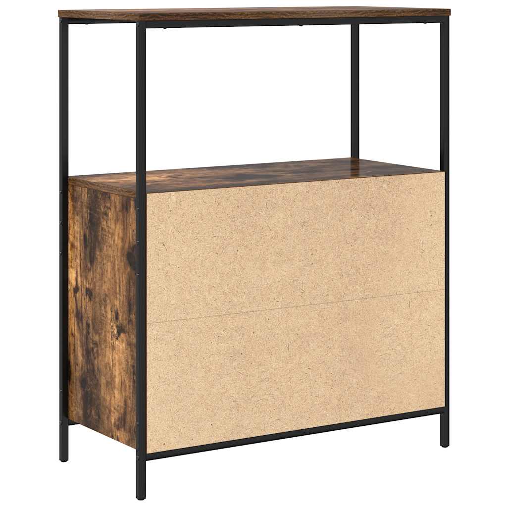 Mobile Da Bagno Con Ripiani Rovere Fumo 76,5X35X95 Cm