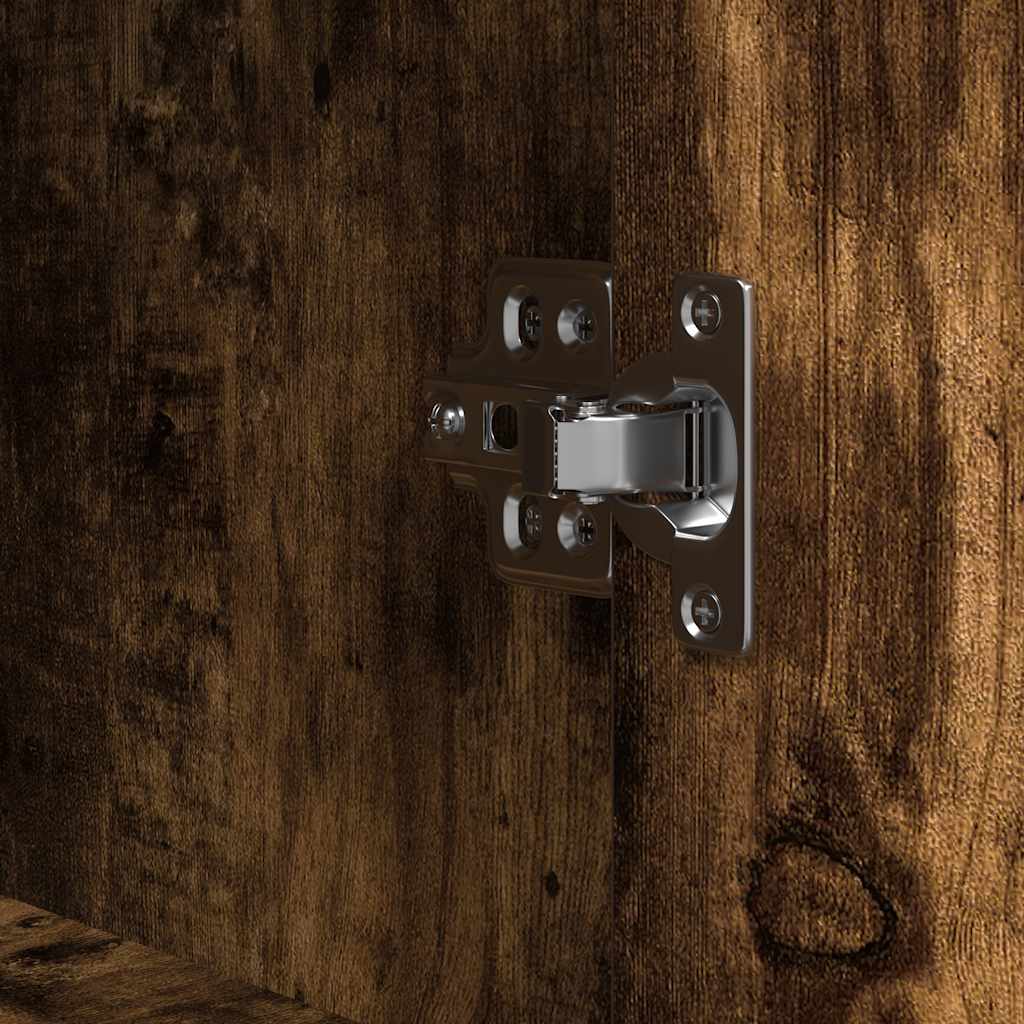 Mobile Da Bagno Con Ripiani Rovere Fumo 76,5X35X95 Cm