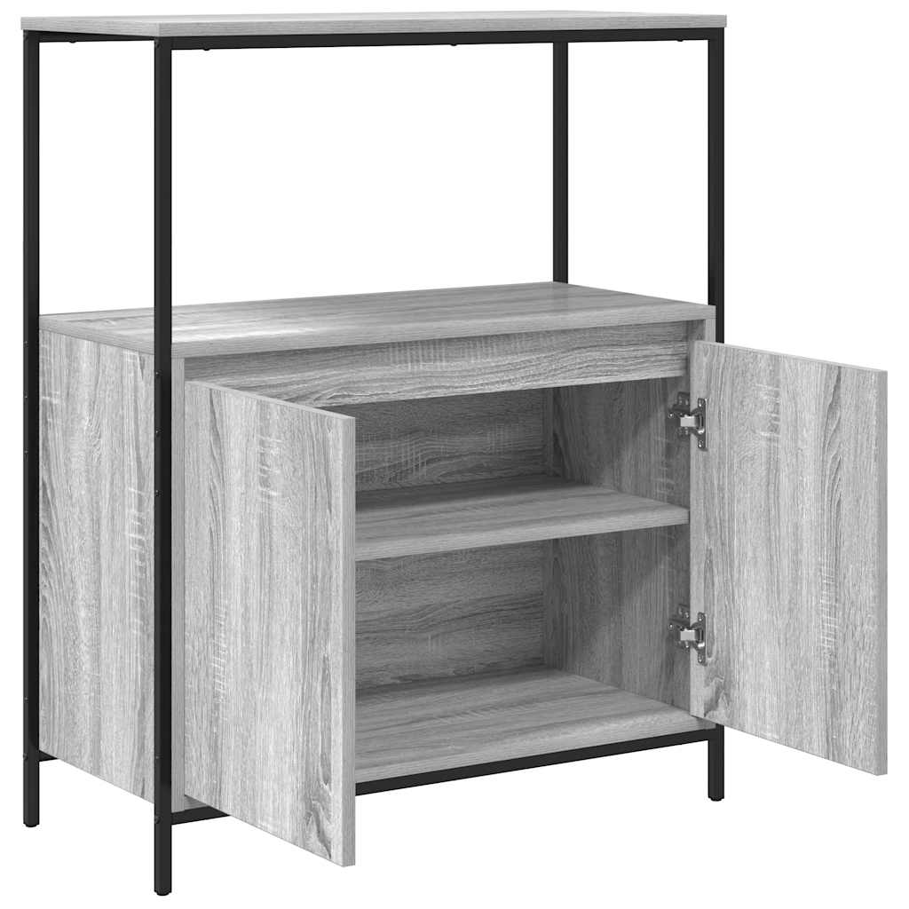 Mobile Da Bagno Con Ripiani Grigio Sonoma 76,5X35X95 Cm