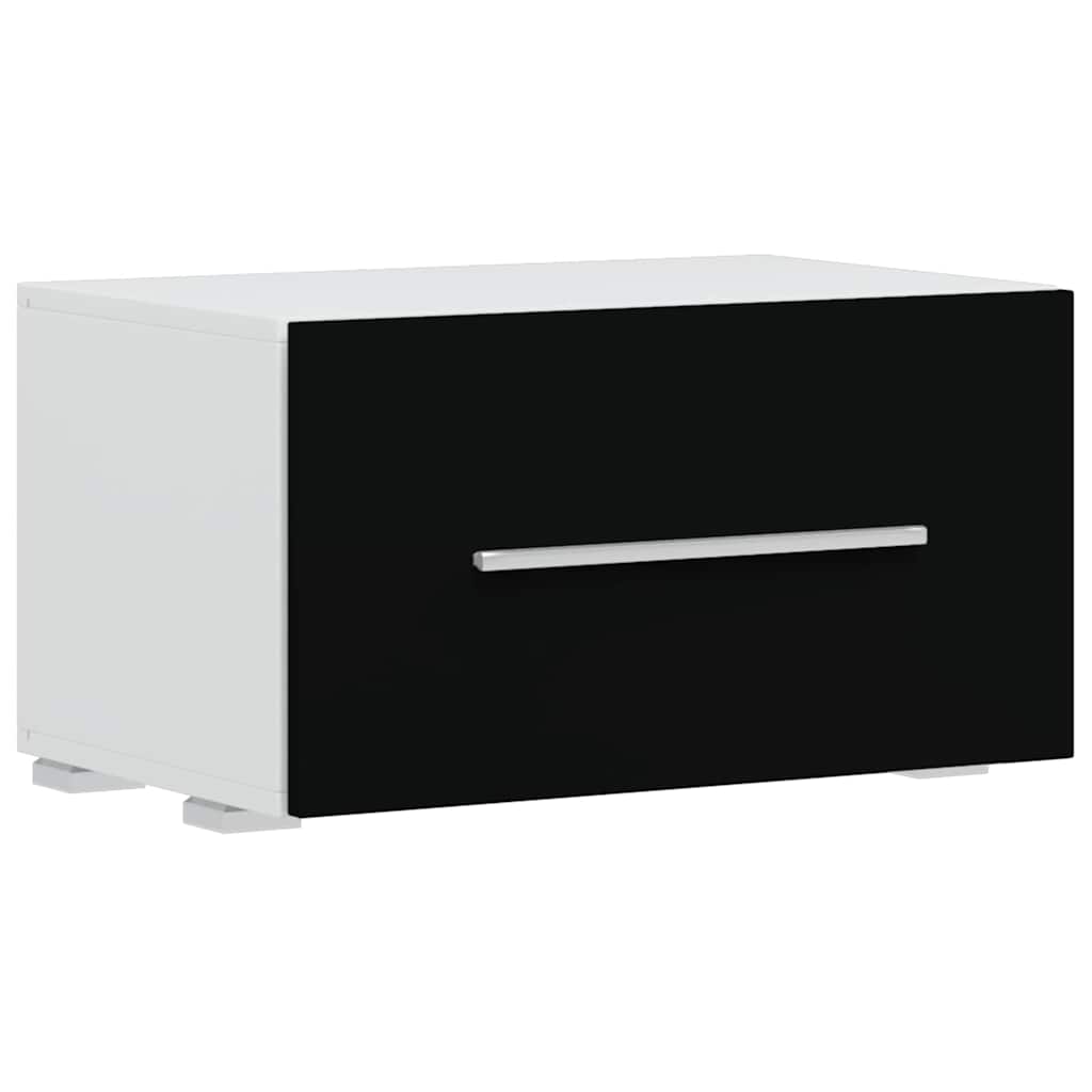 Unità Tv 5 Pz Con Illuminazione A Led Nero Opaco Truciolato