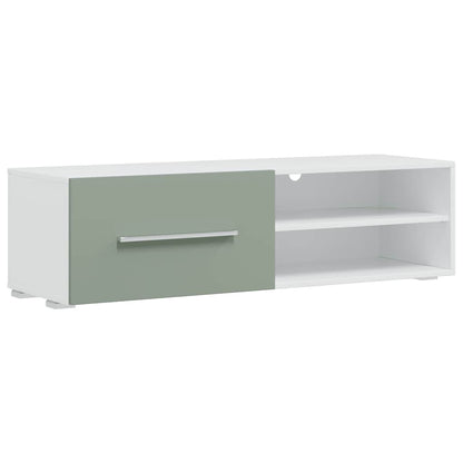 Mobile Tv 5 Pz Con Illuminazione A Led Verde Oliva Truciolato
