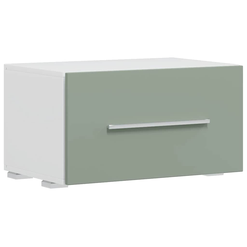 Mobile Tv 5 Pz Con Illuminazione A Led Verde Oliva Truciolato