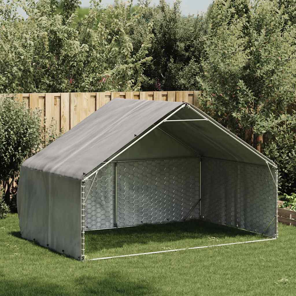 Cuccia Per Cani Da Esterno Con Copertura Acciaio Zincato