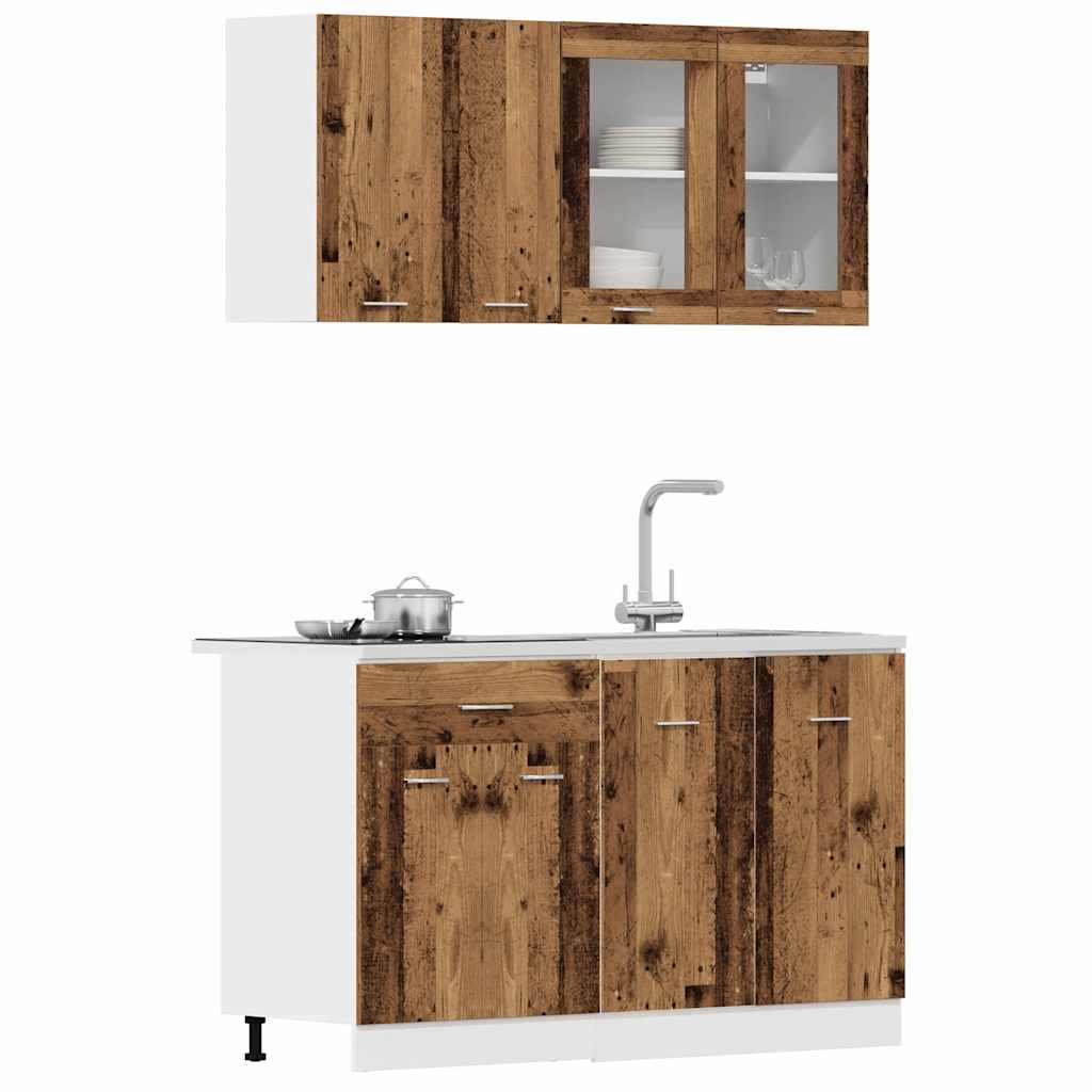 Set Di Mobili Da Cucina 4 Pz In Truciolato