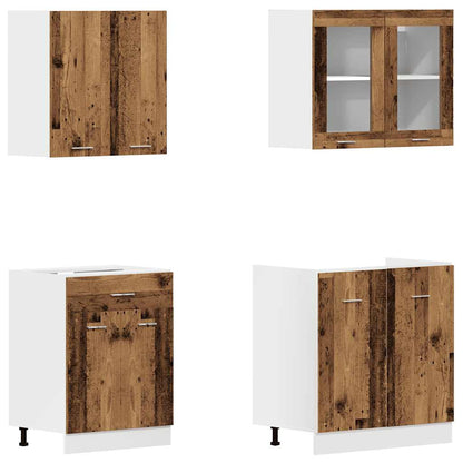 Set Di Mobili Da Cucina 4 Pz In Truciolato