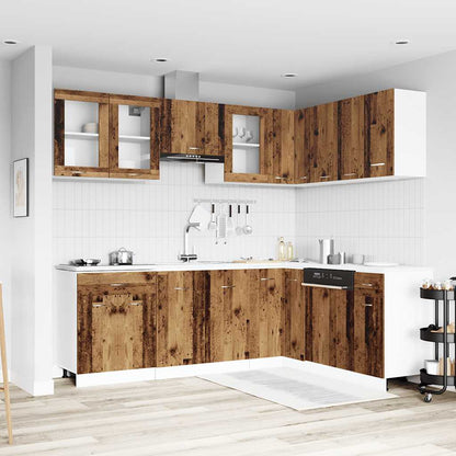 Set Di Mobili Da Cucina 11 Pz Rovere Artigianale Truciolato