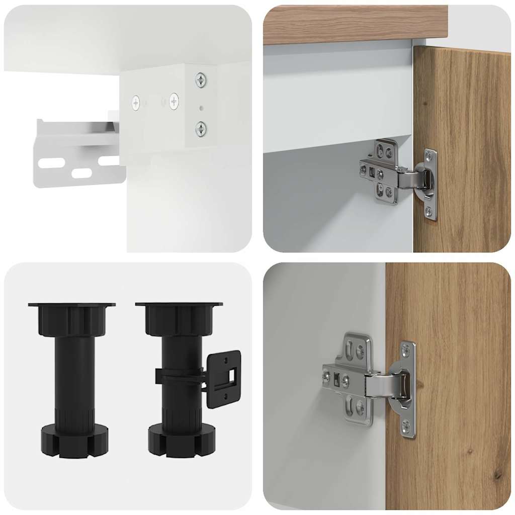 Set Di Mobili Da Cucina 11 Pz Rovere Artigianale Truciolato