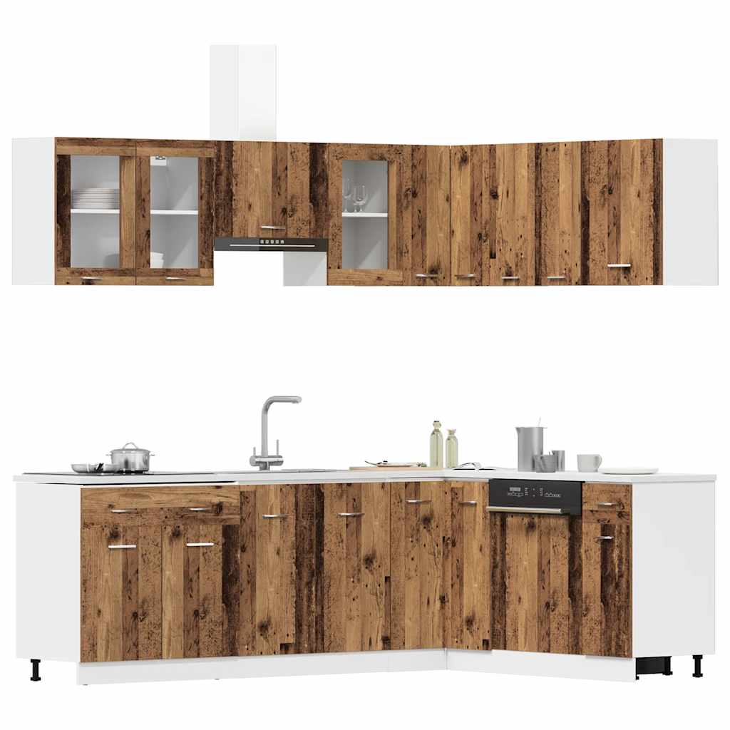 Set Di Mobili Da Cucina 11 Pz In Truciolato