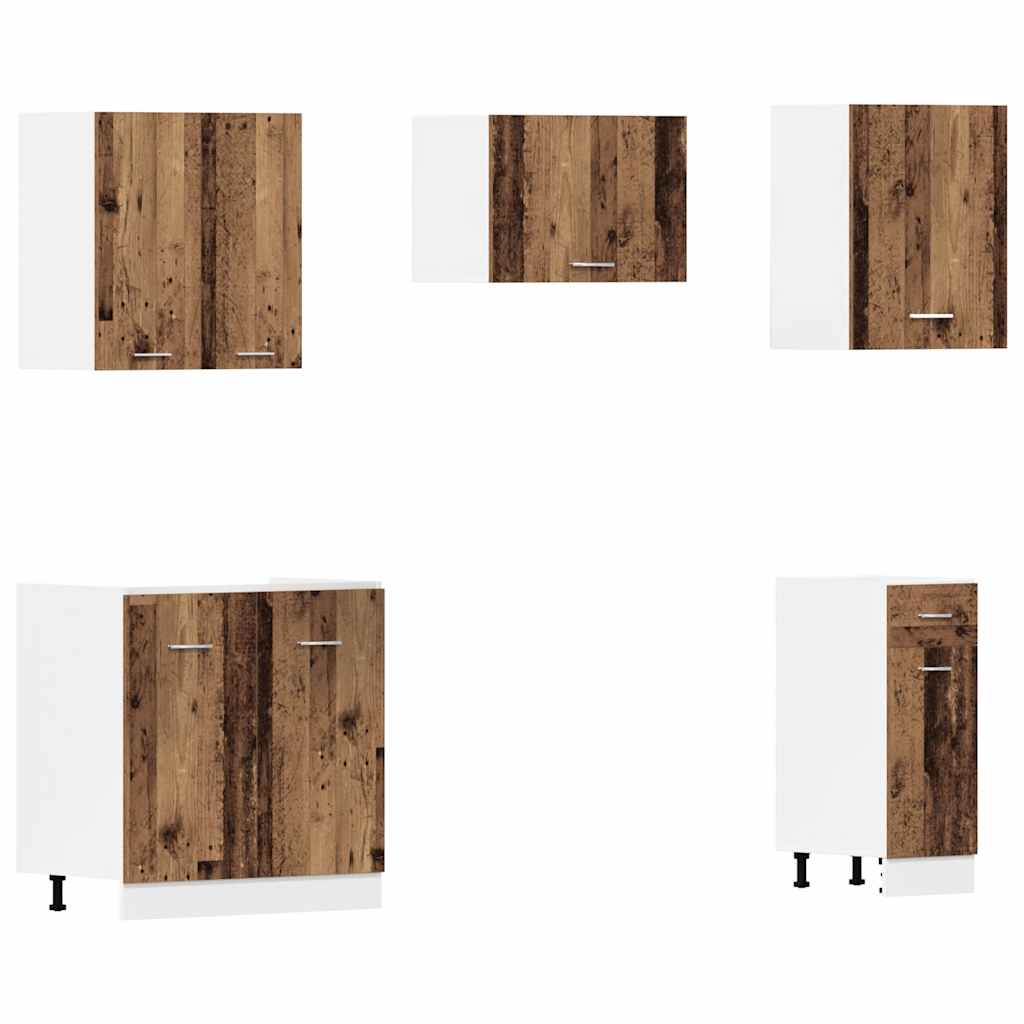 Set Di Mobili Da Cucina 11 Pz In Truciolato
