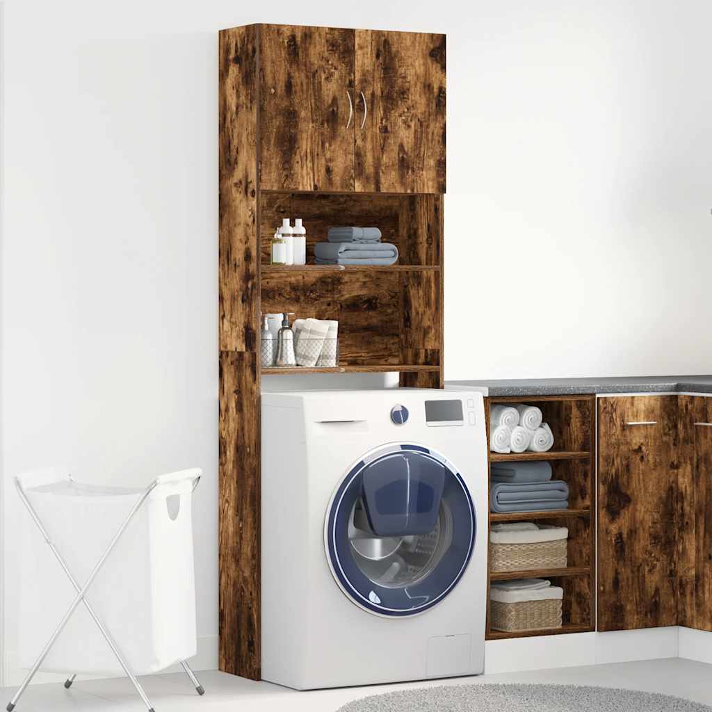 Mobile Lavatrice 64X24X190 Cm Legno Multistrato