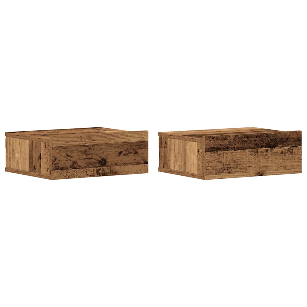 Comodini Pensili 2Pz 40X32X15 Cm Legno Multistrato