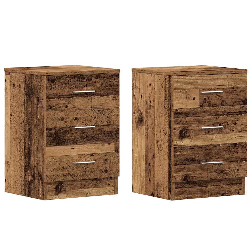 Comodini 2 Pz 38X35X55 Cm In Legno Multistrato