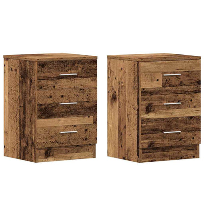 Comodini 2 Pz 38X35X55 Cm In Legno Multistrato