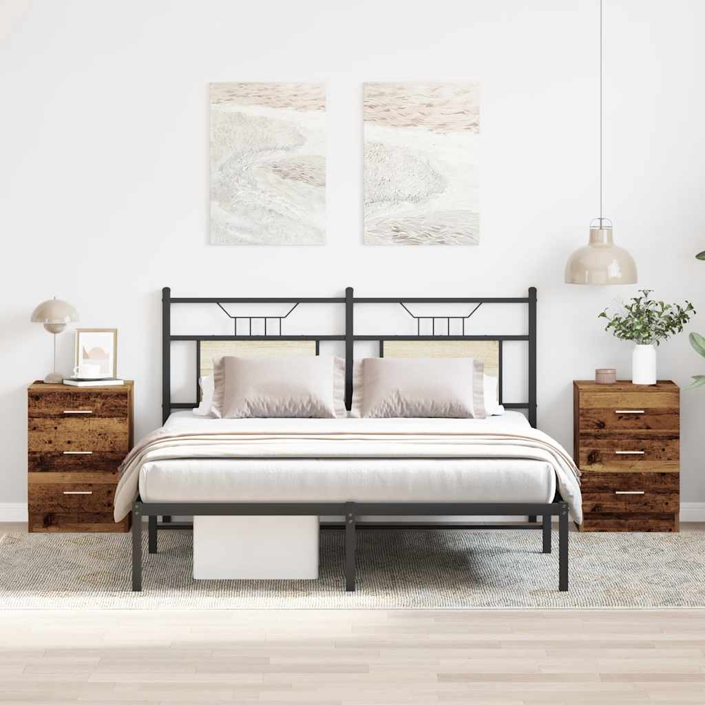 Comodini 2 Pz 38X35X55 Cm In Legno Multistrato