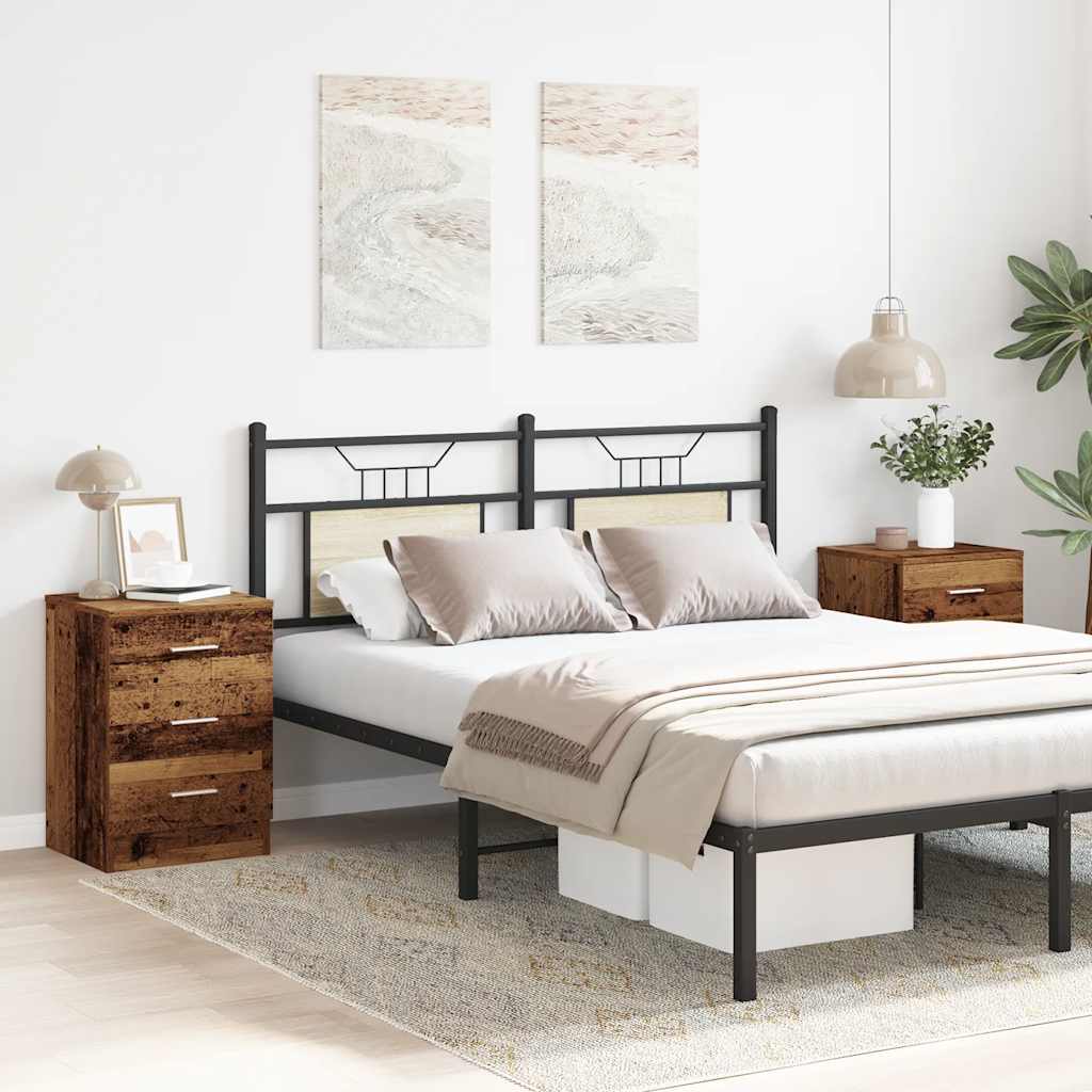 Comodini 2 Pz 38X35X55 Cm In Legno Multistrato