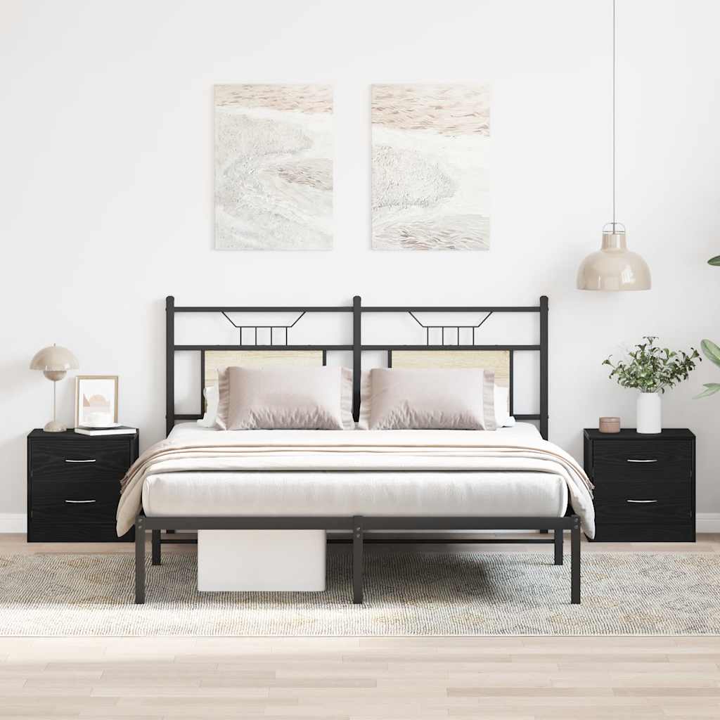 Comodini 2Pz 40X30X40 Cm In Legno Multistrato
