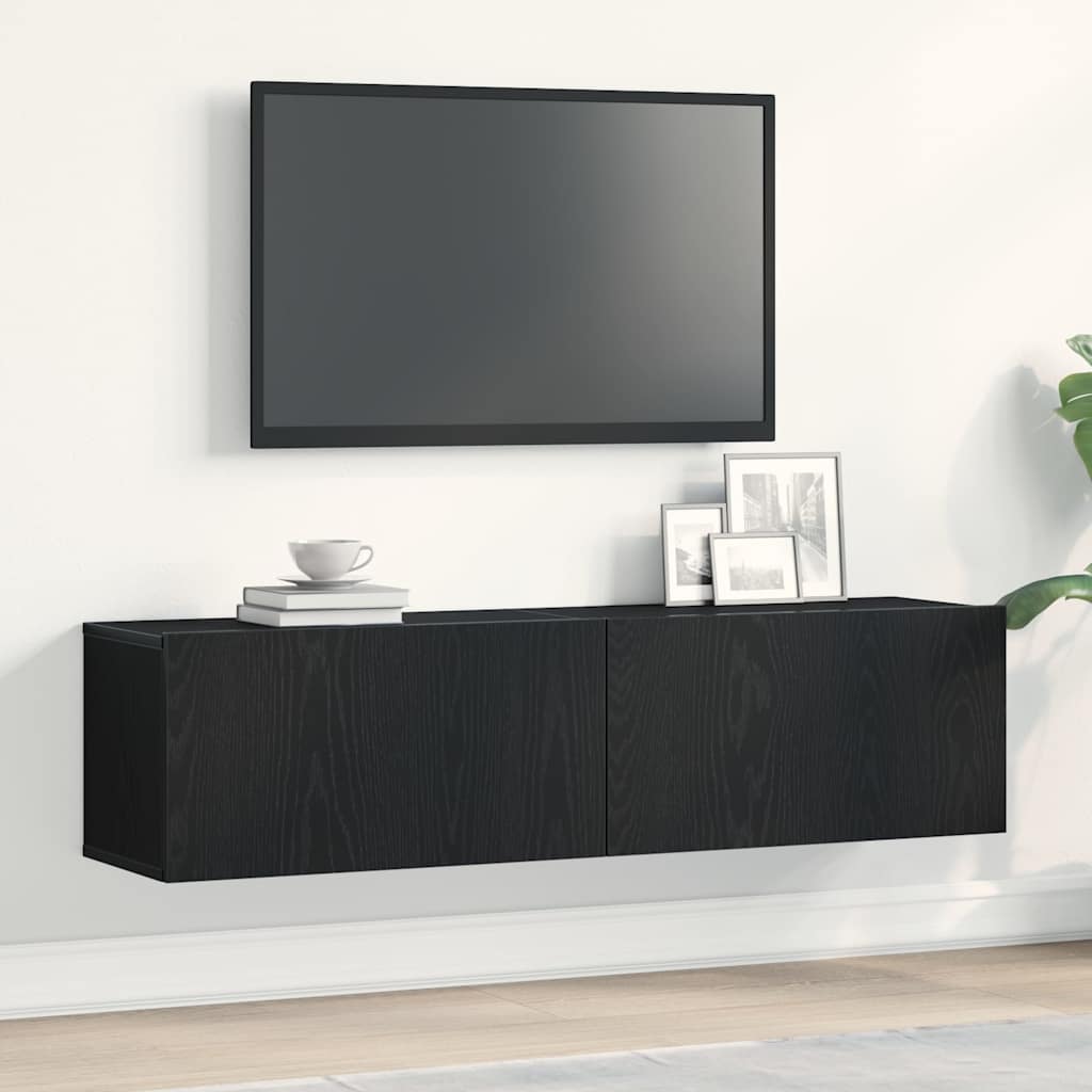 Mobili Tv A Parete 2Pz 80X30X30 Cm