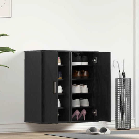 Scarpiere 2 Pz 32X35X70 Cm In Legno Multistrato Rovere Nero
