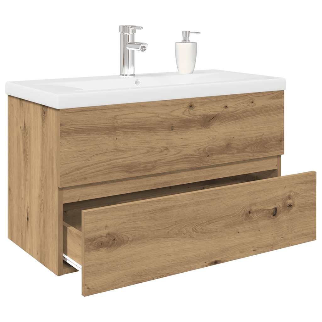 Mobile Con Lavabo Integrato Rovere Artigianale